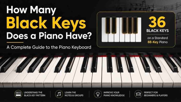 how many black keys does a piano have